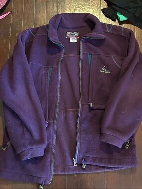 Polartec Solo Climb Men's Purple Full-Zip Fleece Jacket Stand-Up Collar Sz L